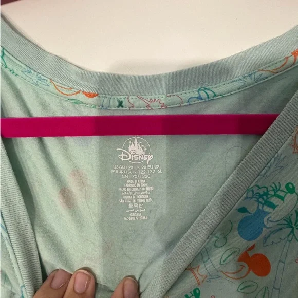 Disney Light Blue Tank Top with summer print - Picture 3 of 3